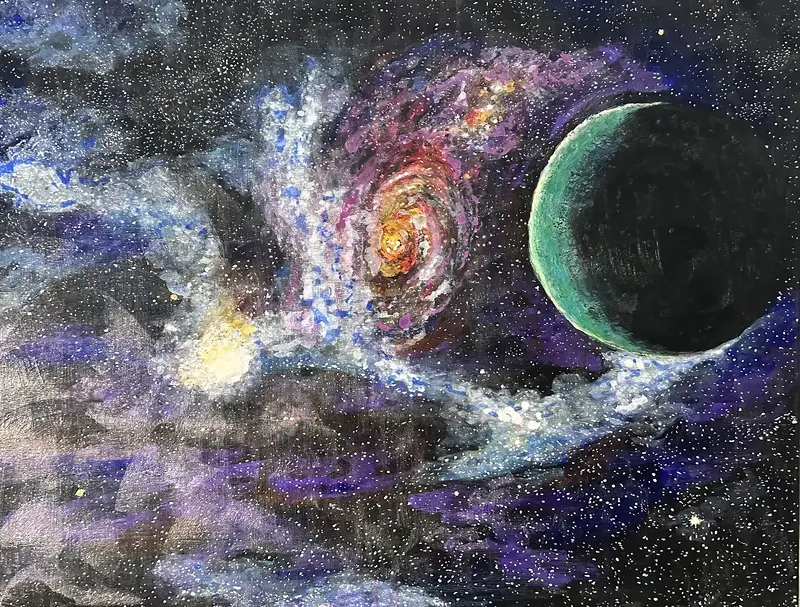 Akrylmålning Miljoner stjärnor av Marie-Helén Andersson