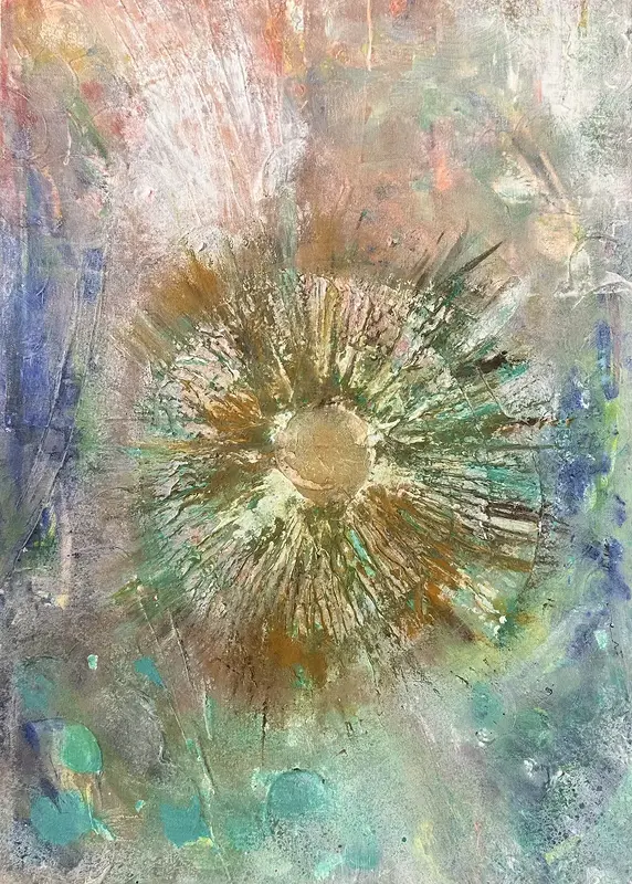 Akrylmålning Big Bang av Cecilia Larsdotter