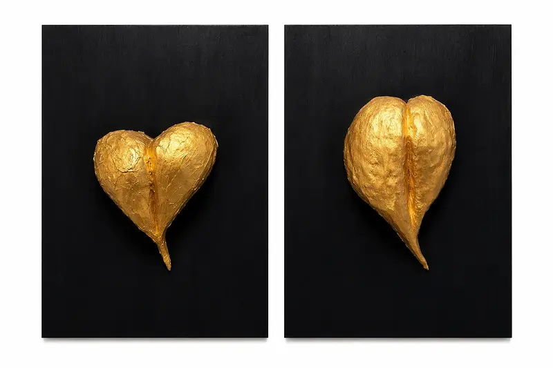 Skulptur Mitt & Ditt ( vi) / Mine & Yours (us) Diptych av Cecilia Larsdotter
