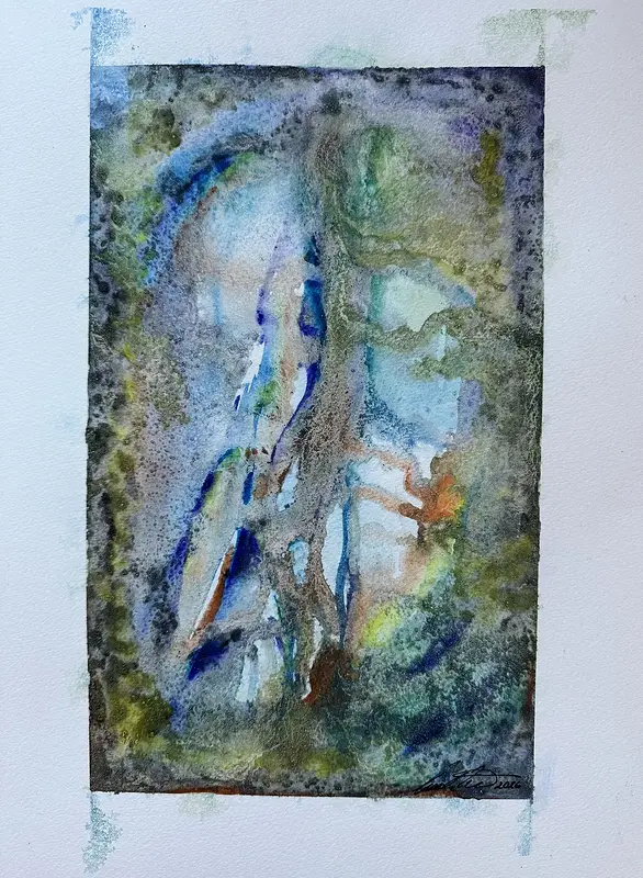 Akvarell Gravity & Grace 6 Orginal akvarell/watercolors av Cecilia Larsdotter