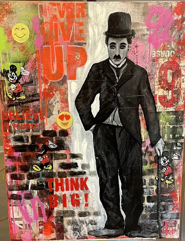 Akrylmålning SMILE av Ann-Louise Rosvall ART