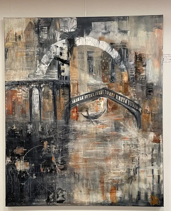 Akrylmålning VENICE av Ann-Louise Rosvall ART