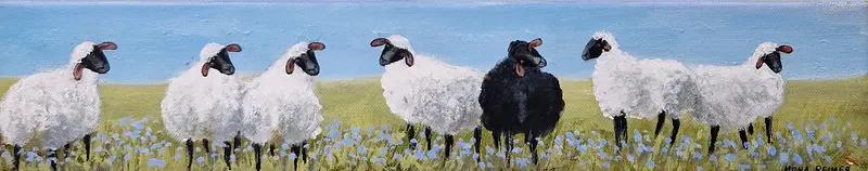 Akrylmålning Öppna landskap av Mona Reimer