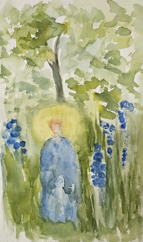 Akvarell Symbios/Symbiosis av Sonja Svensson