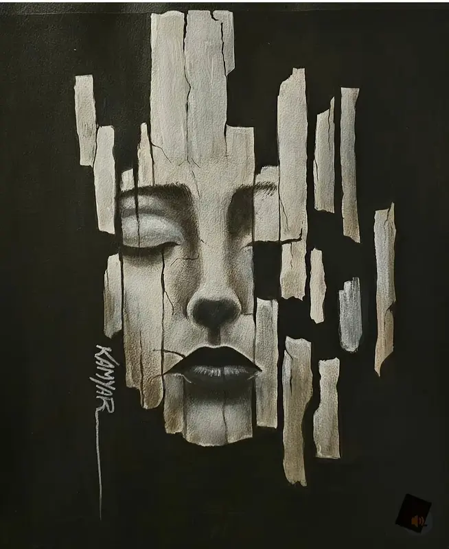 Akrylmålning av Kamyar Kaviani