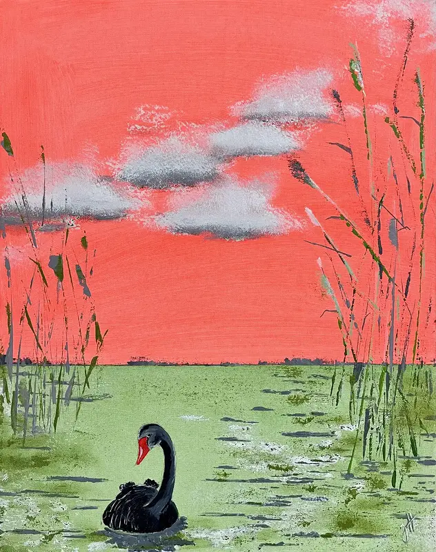 Akrylmålning Balaton Love II. av Judit Hedelius