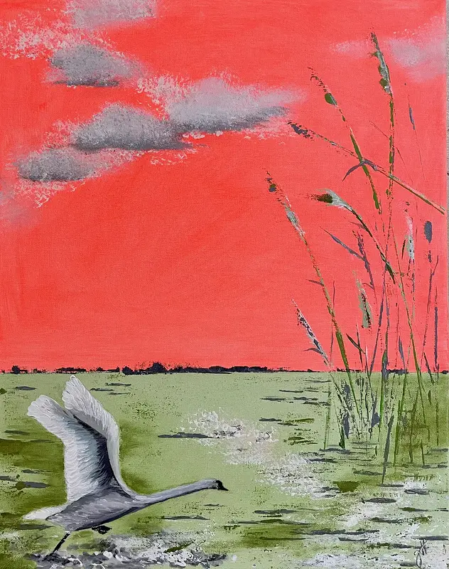 Akrylmålning Balaton Love I. av Judit Hedelius