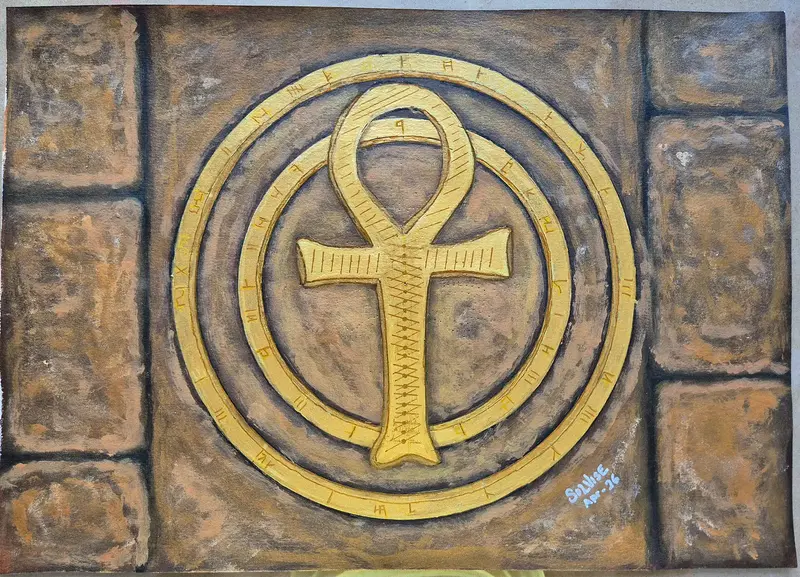 Akrylmålning Livets nyckel av SolVise