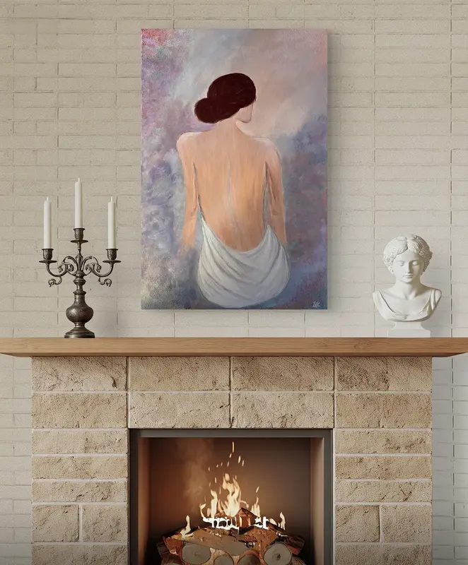 Akrylmålning Silent Grace av Safa Khalaf