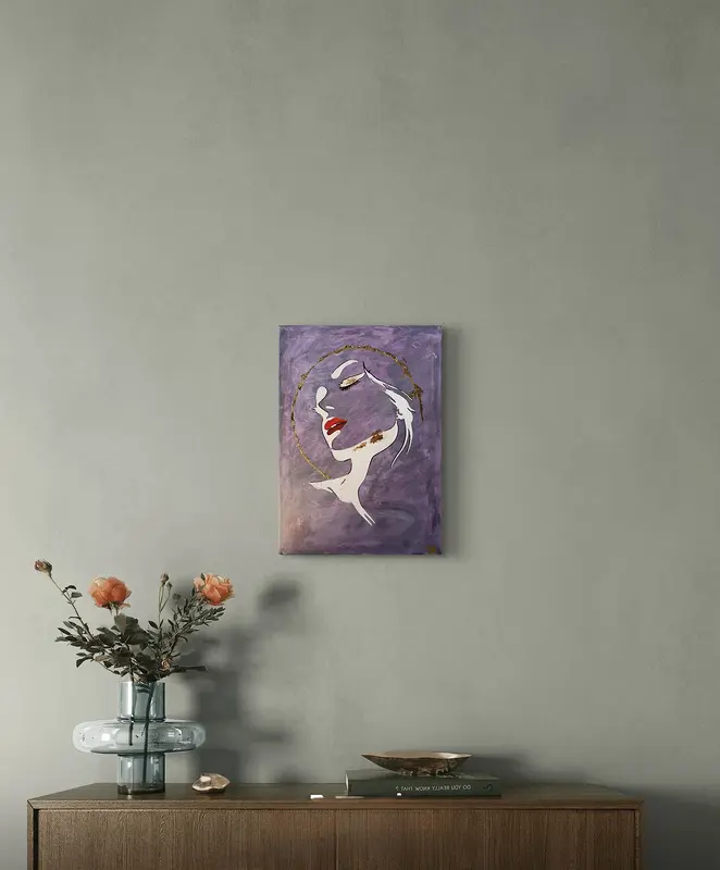 Akrylmålning Femme Aura av Safa Khalaf