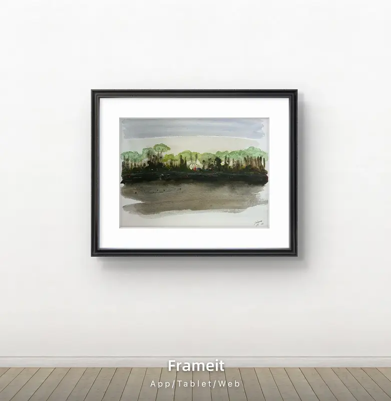 Akrylmålning Vårgrönt av Johanna Norrgård