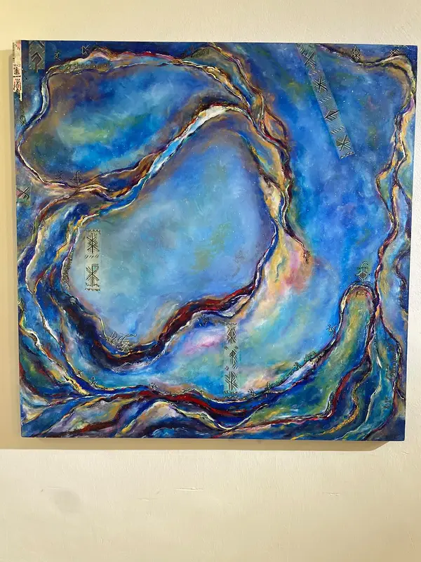 Akrylmålning 7 hemliga i universum (0707153552) av Ashna Dawlat