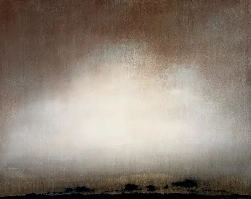 Akrylmålning Kvällsljus av Wilma Dagmar Norman