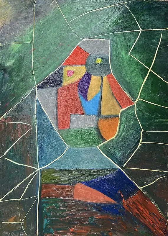 Oljemålning Petra av Ilyada Nagis