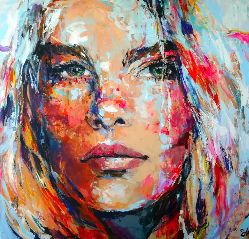 Akrylmålning Wild grace av Emma Malm