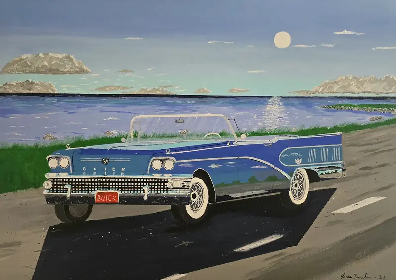 Akrylmålning En pärla vid havet av Sune Bruhn