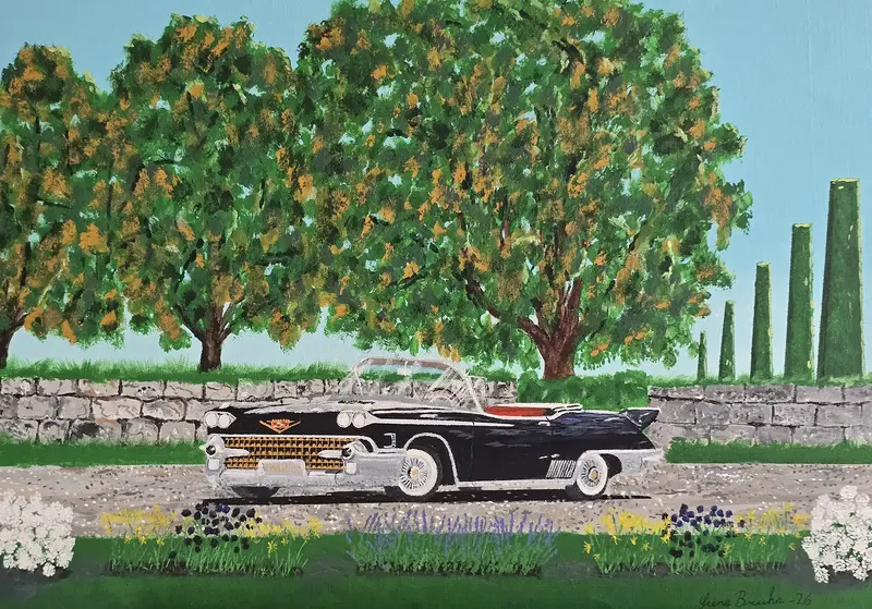 Akrylmålning Herrgårdsparkens fulsize av Sune Bruhn