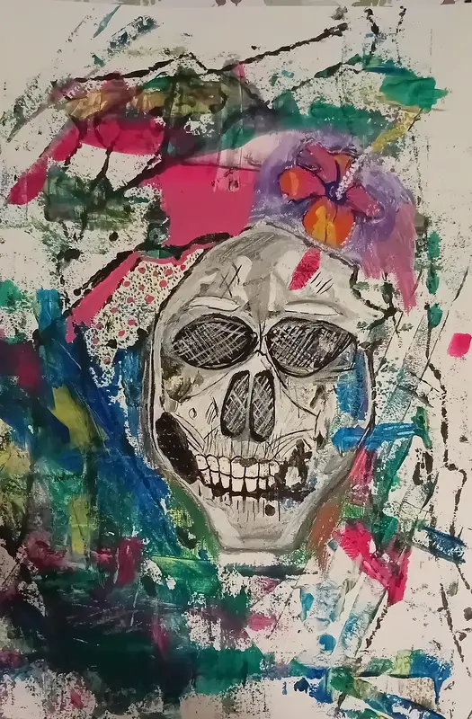 Akrylmålning No titel av Markus Foth Nilsson