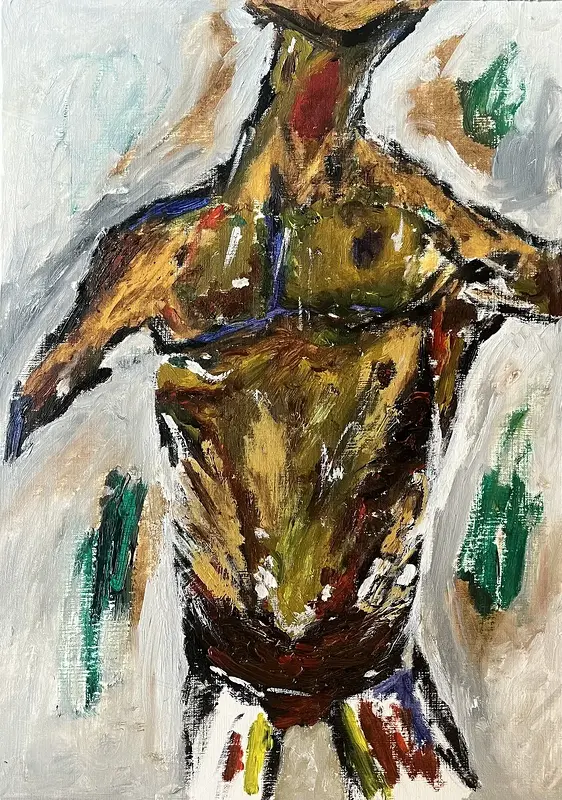 Manlig staty av Willgot Franzén