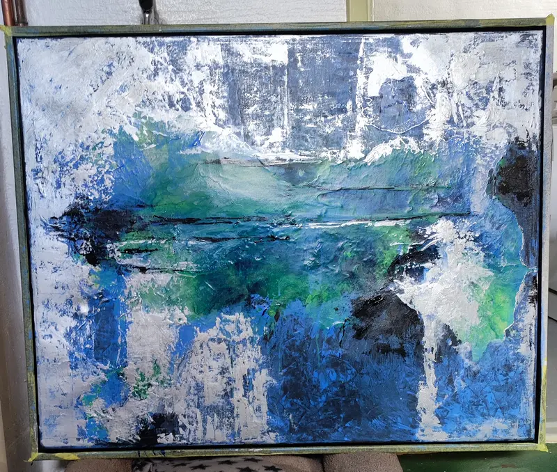 Akrylmålning Kaos av Majda Silverbern