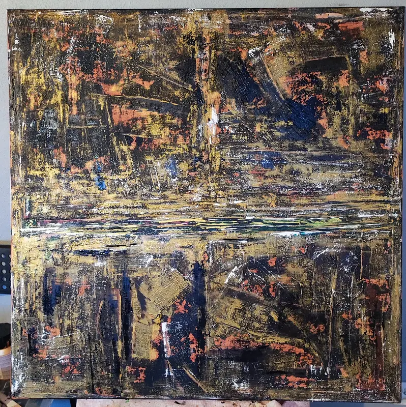 Akrylmålning Kaos nr2 av Majda Silverbern