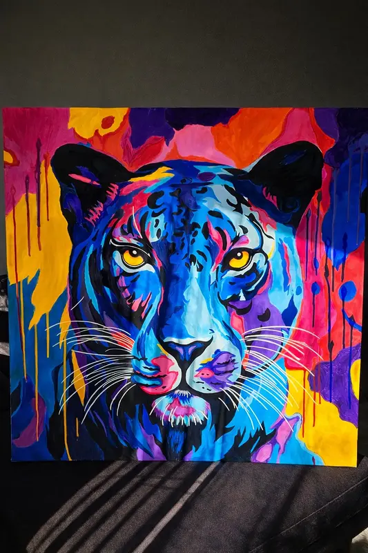 Akrylmålning Handmålad av Rihab Sahib