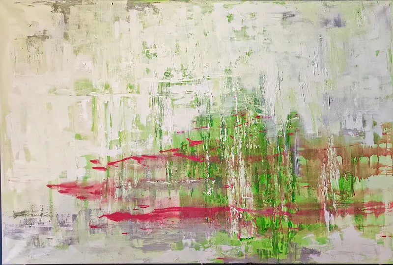 Akrylmålning Sommar av Majda Silverbern