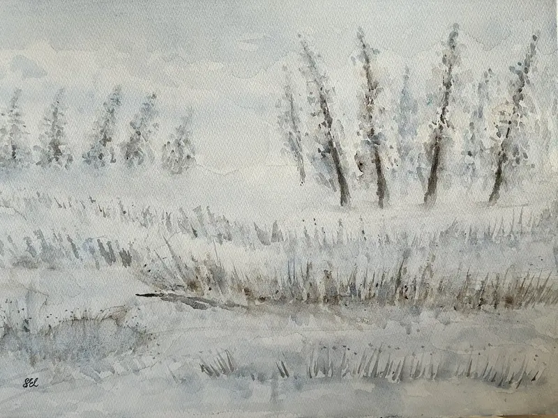 Akvarell av Eva Sofia Liljestrand