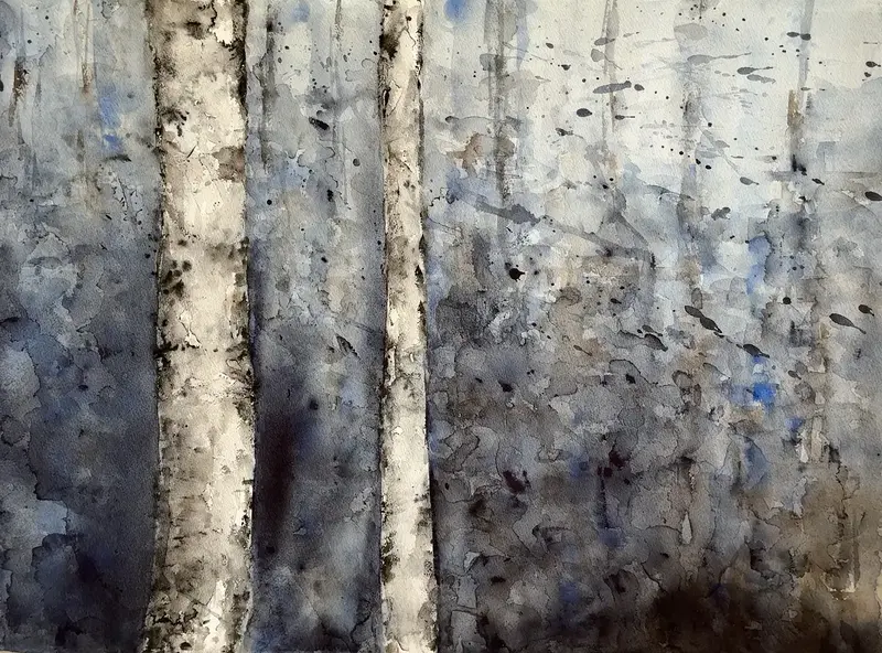 Akvarell Stammar av Eva Sofia Liljestrand