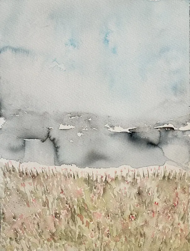 Akvarell Dimmlåga skärgård I av Eva Sofia Liljestrand