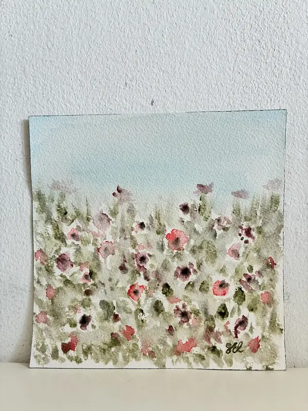 Akvarell Blomster av Eva Sofia Liljestrand