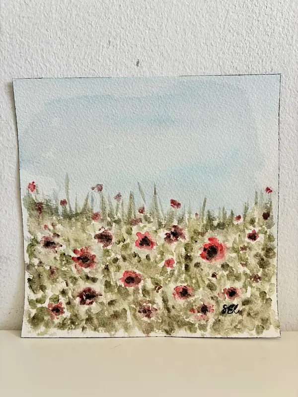 Akvarell Blomster IIII av Eva Sofia Liljestrand