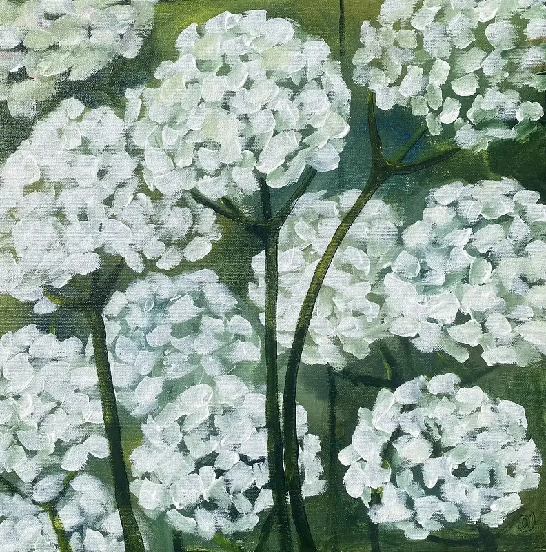 Akrylmålning Vit av Annette Landin