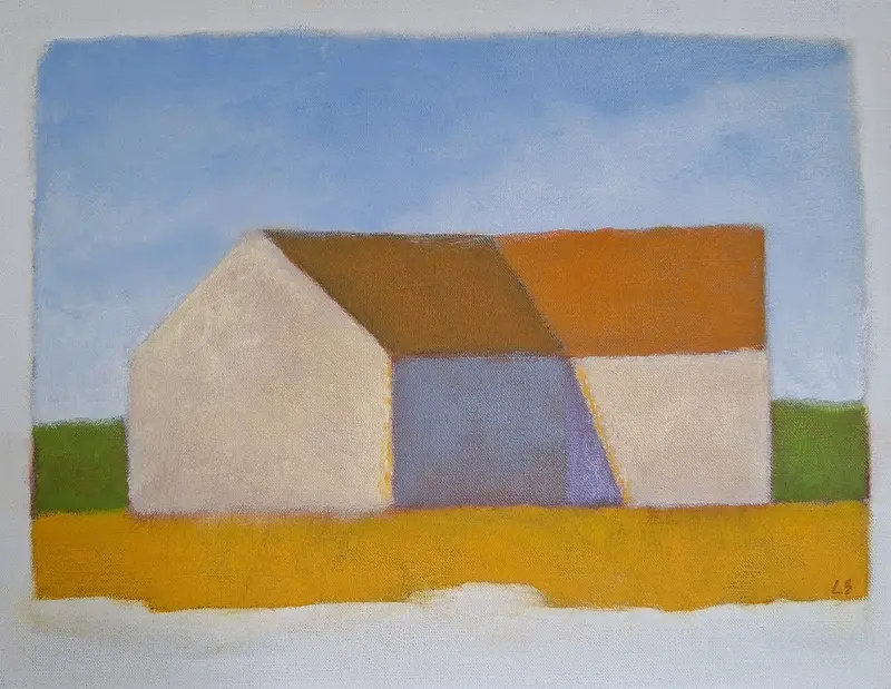 Oljemålning Ladan av Lars Stenman