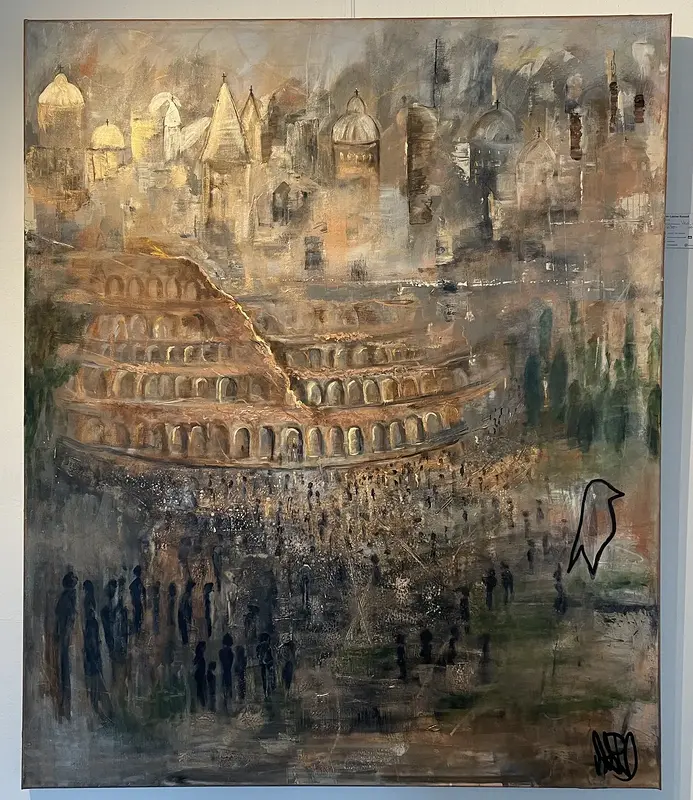 Akrylmålning VENI,VIDI, VICI av Ann-Louise Rosvall ART