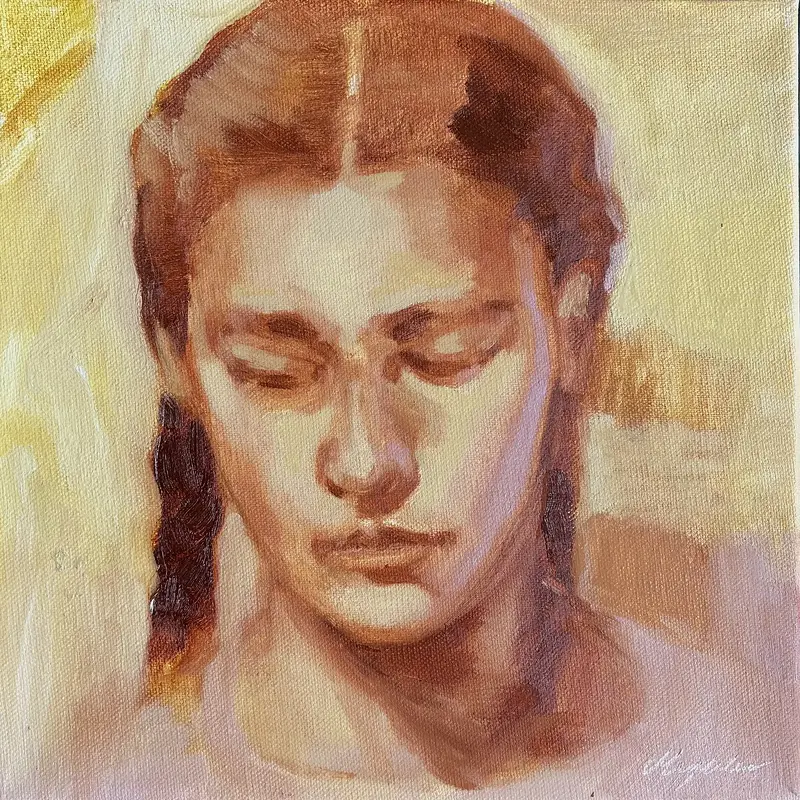 Oljemålning Porträtt av Magdalena Tyboni