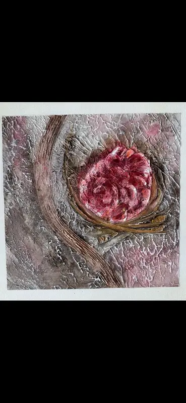 Akrylmålning Kuttersmycke 1(3) / Figurehead 1(3) av Cecilia Larsdotter