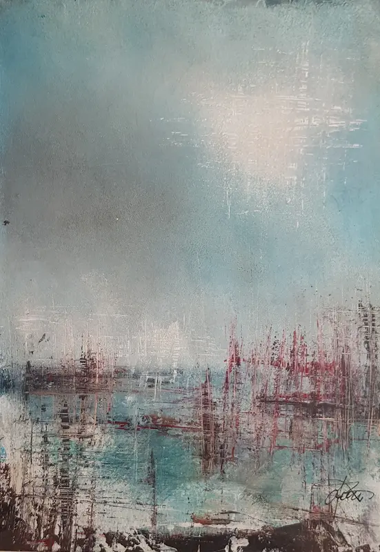 Akrylmålning Reflections 26 av Jonas Pehrsson