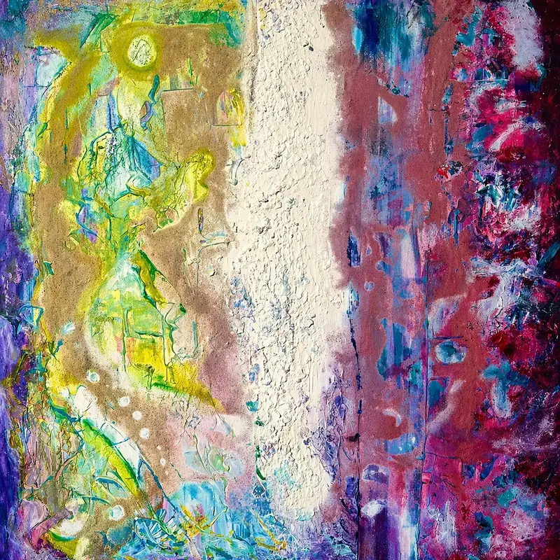 Akrylmålning Flow av Cecilia Larsdotter