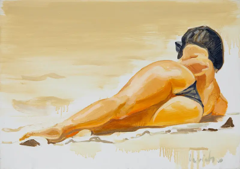 Oljemålning L'uomo Che Guarda - V av Alexander Levich