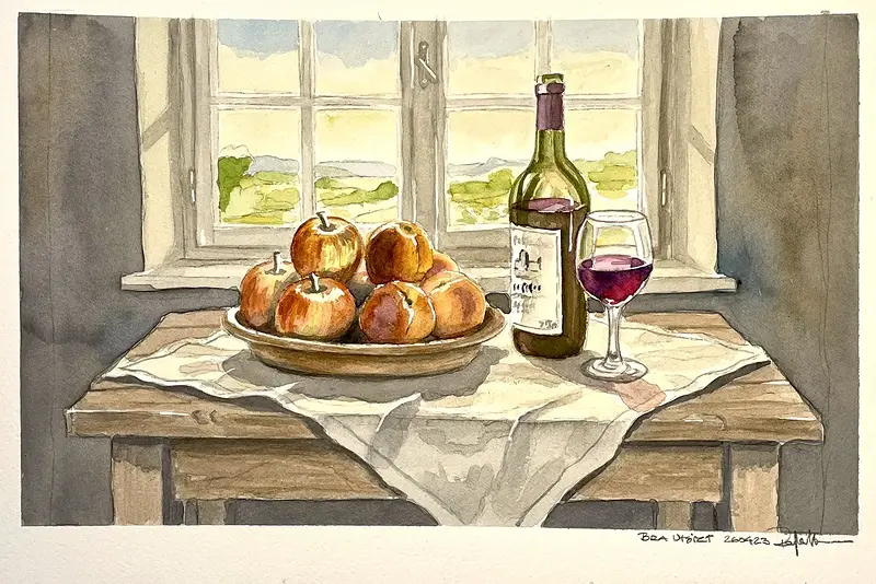 Akvarell Fin utsikt av Pär Håkan Henriksson