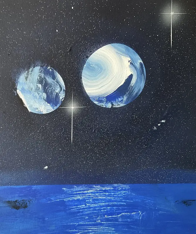 Del av ;   stjärnor i det blå av Sven Höglund Velasquez