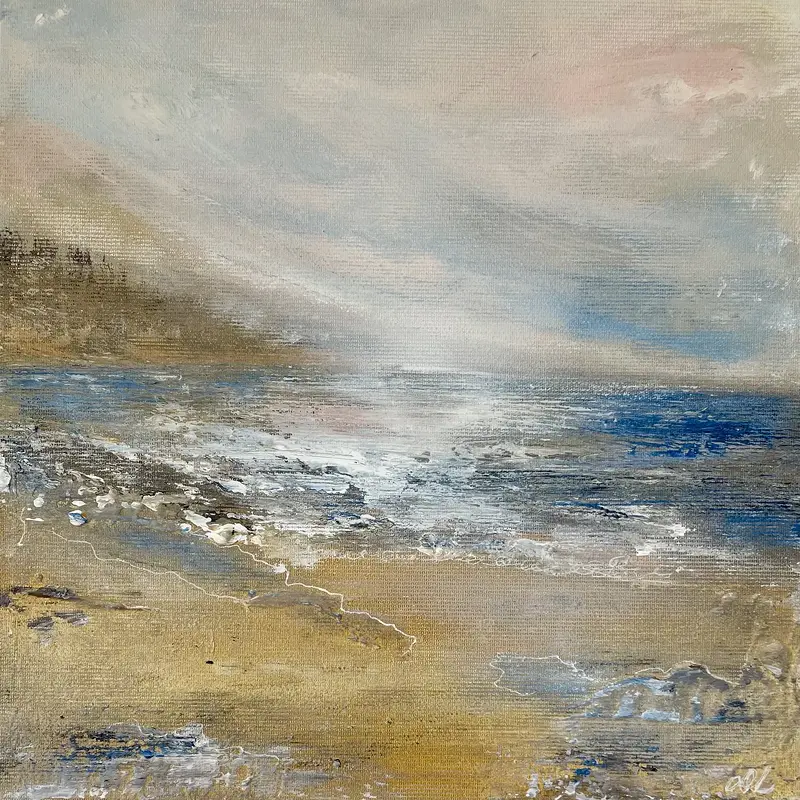 Akrylmålning Whispering coast av Donna Lee Johansson