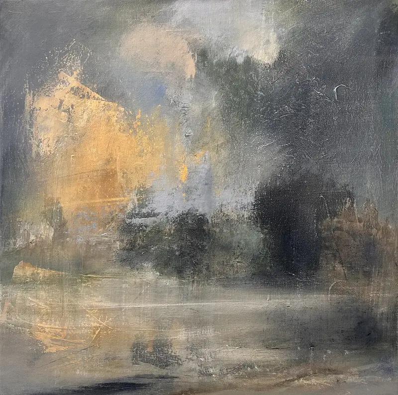 Akrylmålning Dagg och dimma av Ulrica Halling Olsson_art Stockholm