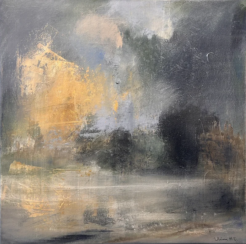 Akrylmålning Dagg och dimma av Ulrica Halling Olsson_art Stockholm
