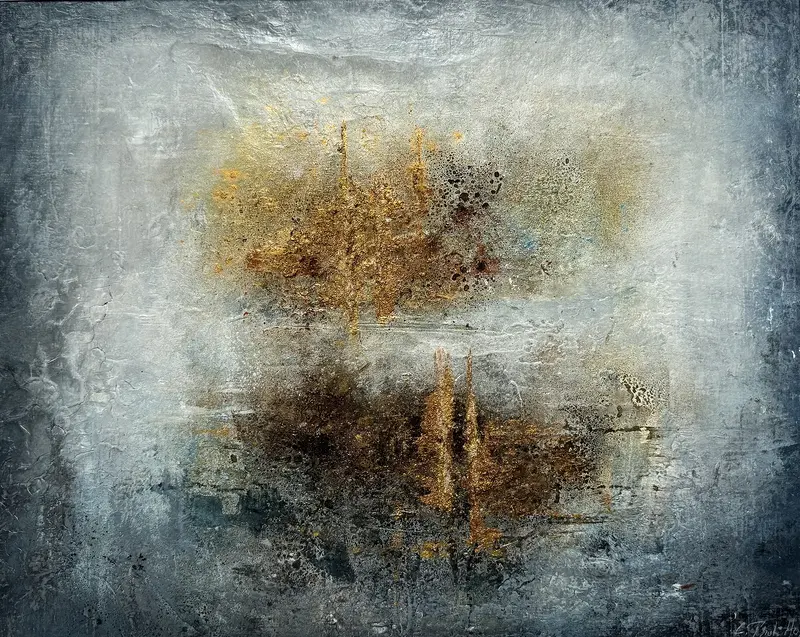 Akrylmålning Sida vid sida av C. T. Hoffmann