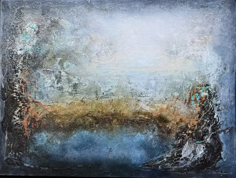 Akrylmålning Atoll av C. T. Hoffmann