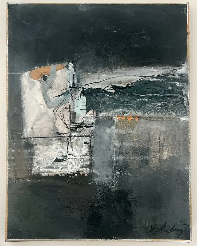 Akrylmålning Reflektioner I Mörkret av Maria Hamberg