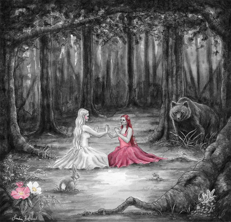 Snövit & Rosenröd av Sandra Hultsved