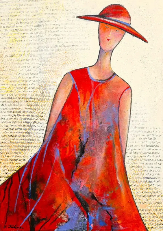 Akrylmålning Försynt av Eva Friskman